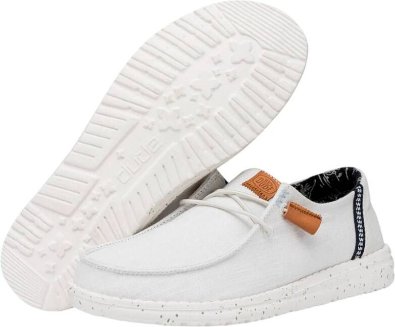 Hey Dude Witte platte schoenen White Dames