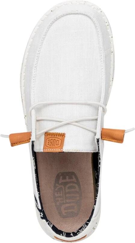 Hey Dude Witte platte schoenen White Dames