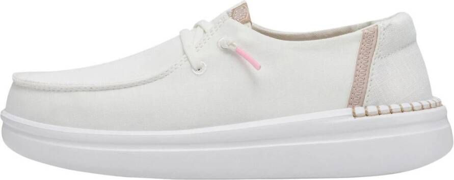 Hey Dude Witte Sneakers Wendy Rise Comfortabel Lichtgewicht White Dames