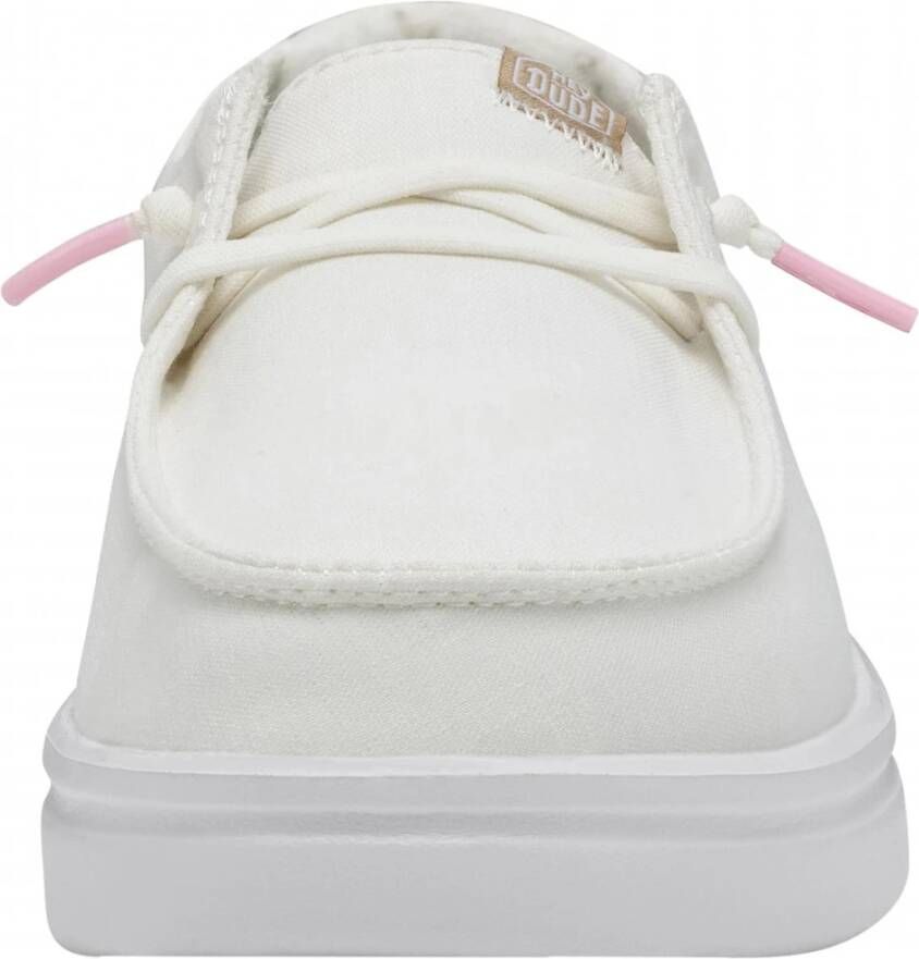 Hey Dude Witte Sneakers Wendy Rise Comfortabel Lichtgewicht White Dames