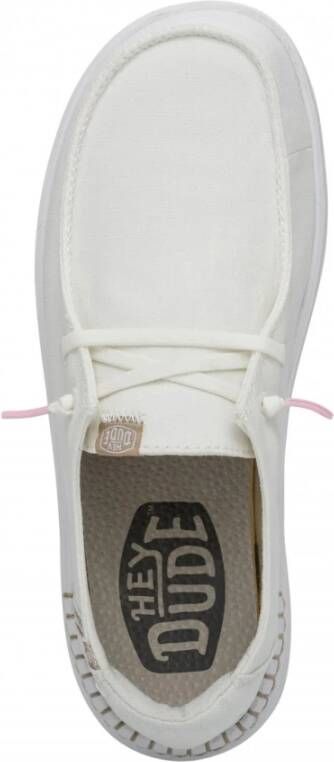 Hey Dude Witte Sneakers Wendy Rise Comfortabel Lichtgewicht White Dames