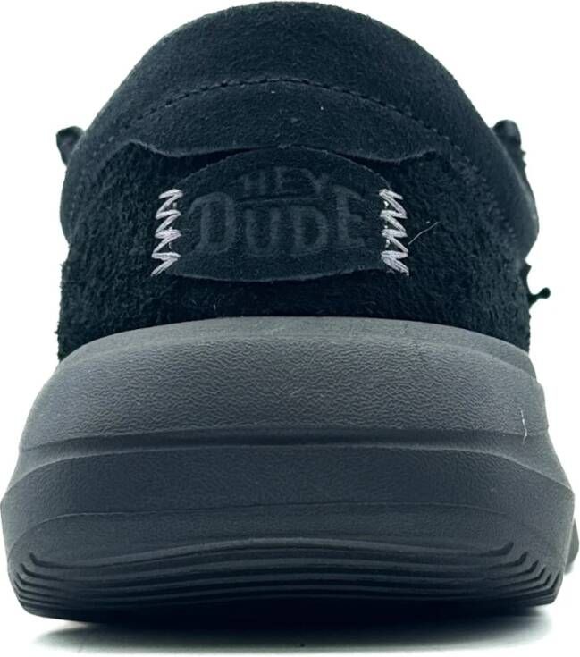 Hey Dude Zwarte platte schoenen Wendy model Black Dames