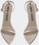 Hibourama Elegante leren sandalen met 10 cm hak Beige Dames - Thumbnail 2