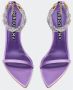 Hibourama Elegante Satijnen Sandalen met Kristalband Purple Dames - Thumbnail 2