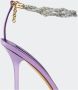 Hibourama Elegante Satijnen Sandalen met Kristalband Purple Dames - Thumbnail 4