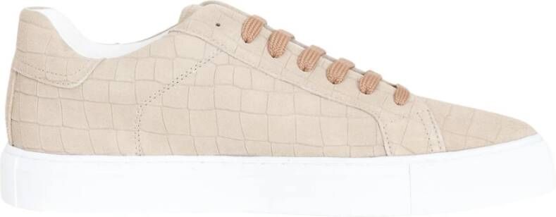 Hide&Jack Elegante Camel White Sole Sneakers Beige Heren