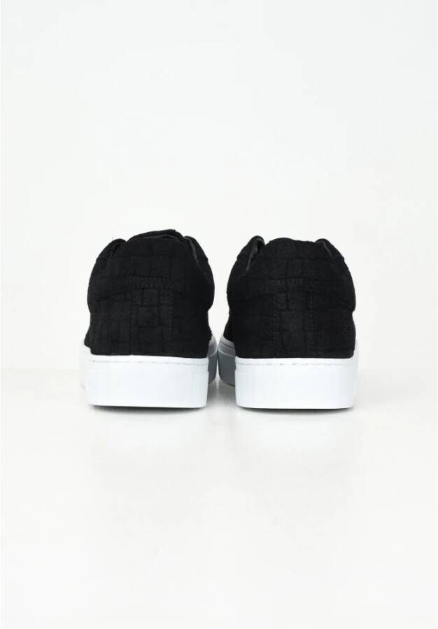 Hide&Jack Essence Suede Sneakers Zwart Laag Profiel Black Heren