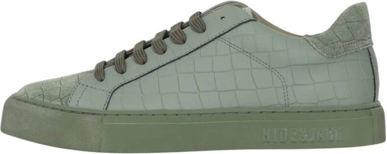 Hide&Jack Groene lage profiel sneakers Essence Double Green Heren