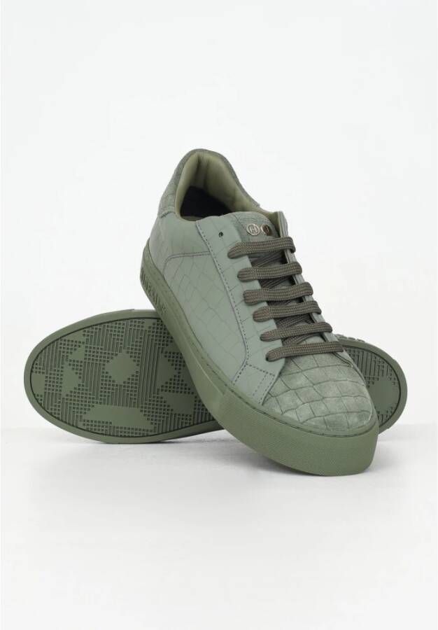 Hide&Jack Groene lage profiel sneakers Essence Double Green Heren