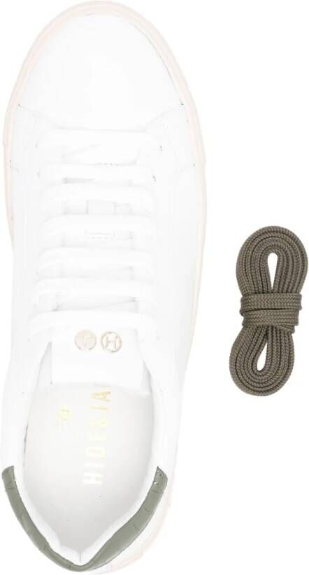 Hide&Jack Groene Zand Lage Sneaker White Heren