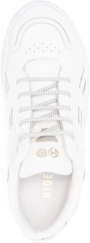 Hide&Jack Zilversteen Leren Lage Sneaker White Heren