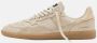 Hidnander Leren lage sneaker met rubberen zool Beige Heren - Thumbnail 2