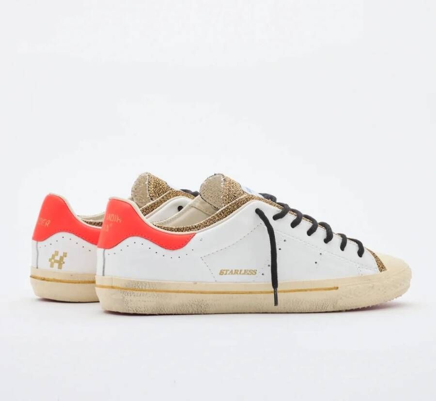 Hidnander Leren Lage Sneakers White Dames