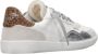 Hidnander Leren sneakers met metallic details White Dames - Thumbnail 3