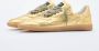 Hidnander Retro Leren Sneakers Yellow Dames - Thumbnail 2