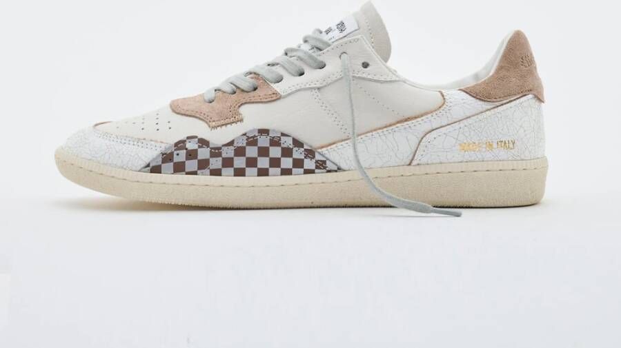 Hidnander Mega T White Brown Check White Dames