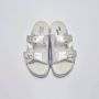 Hidnander Metallic Leren Sandalen Gray Dames - Thumbnail 3