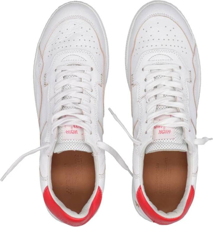 Hidnander Retro Leren Sneakers White Heren