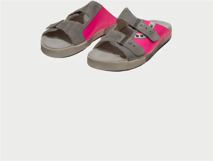 Hidnander Roze en grijze sandalen Sundl model Multicolor Dames