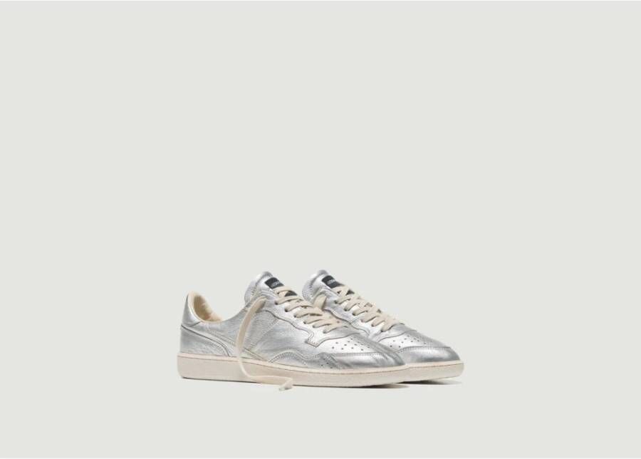 Hidnander Retro Leren Sneakers Grijs Dames