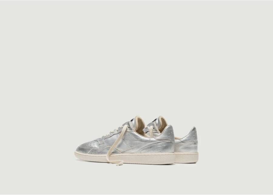 Hidnander Retro Leren Sneakers Grijs Dames