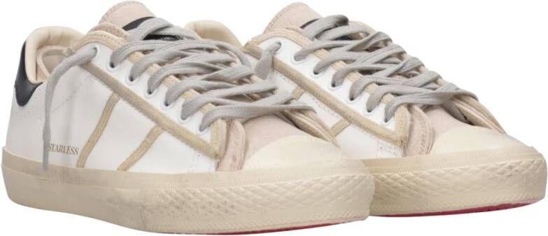 Hidnander Starless Lage Leren Canvas Sneakers White Heren