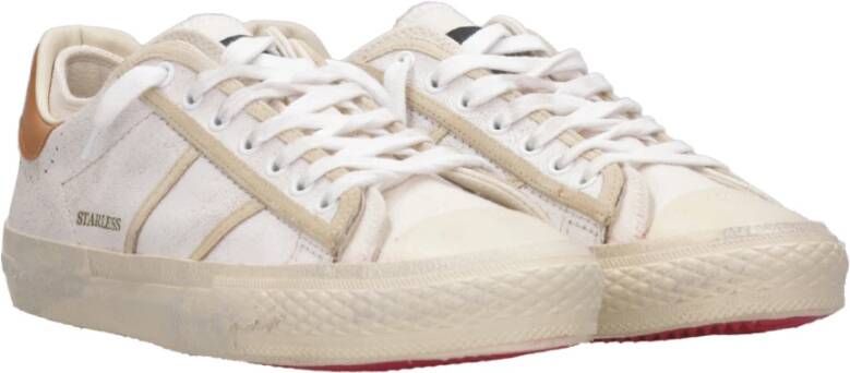 Hidnander Starless Lage Leren Canvas Sneakers White Heren