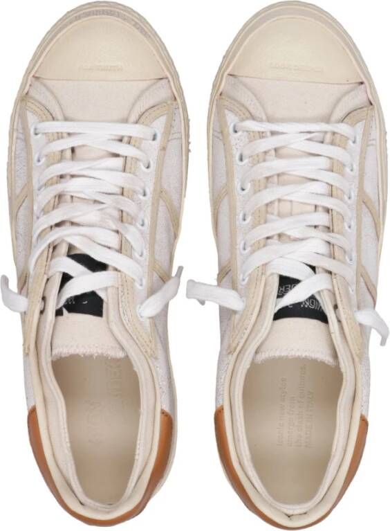 Hidnander Starless Lage Leren Canvas Sneakers White Heren