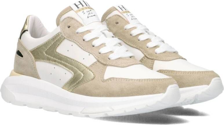 Hip Meisjes Lage Sneakers Beige Leer Suède Beige Dames