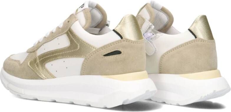 Hip Meisjes Lage Sneakers Beige Leer Suède Beige Dames