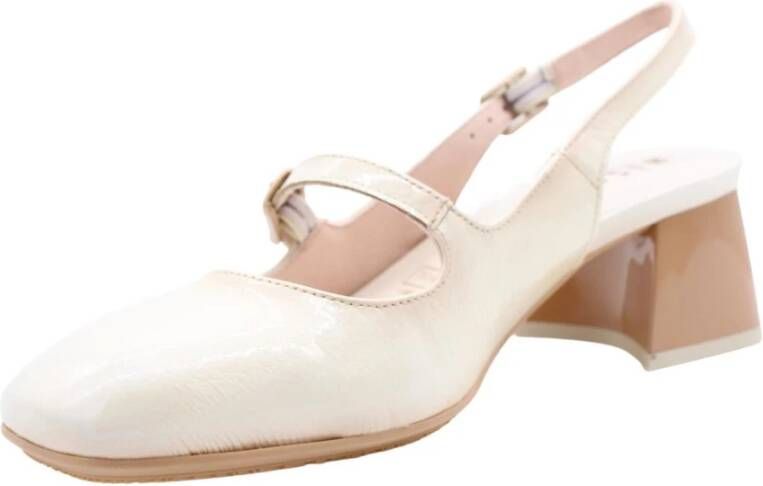 Hispanitas Elegante Mary Jane Slingback Hakken Beige Dames