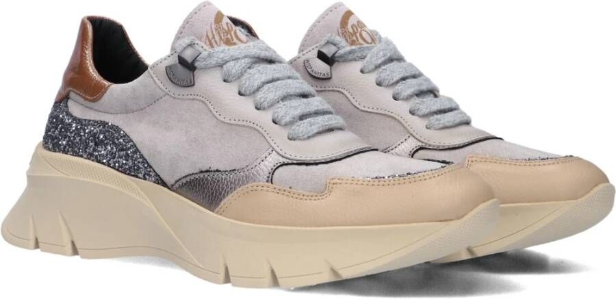 Hispanitas Beige Suède Lage Sneakers Beige Dames