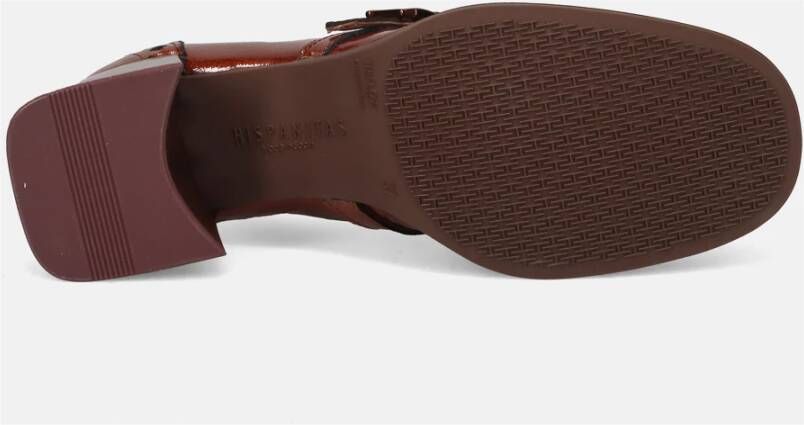 Hispanitas Bruin leren mocassin met franjedetail Brown Dames