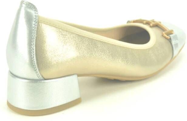 Hispanitas Goud Zilver Pump met Kledingstuk Yellow Dames