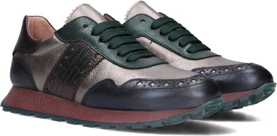 Hispanitas Groene Leren Sneakers Multicolor Dames