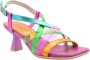 Hispanitas Multi Color Leren Jurk Sandalen Multicolor Dames - Thumbnail 5