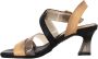 Hispanitas Beige en Zwart T-Strap Hoge Hak Sandalen Beige Dames - Thumbnail 14