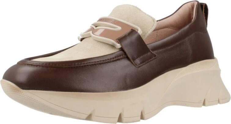 Hispanitas Klassieke Moccasin Loafers Brown Dames