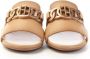 Hispanitas Leren Sandaal Lena Metalen Klem Beige Dames - Thumbnail 5