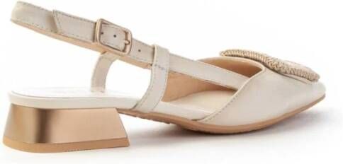 Hispanitas Leren Slingback Soho Schoen Beige Dames