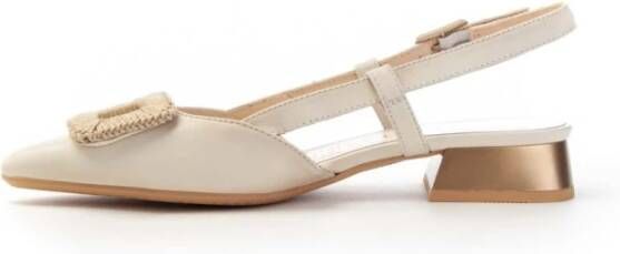 Hispanitas Leren Slingback Soho Schoen Beige Dames