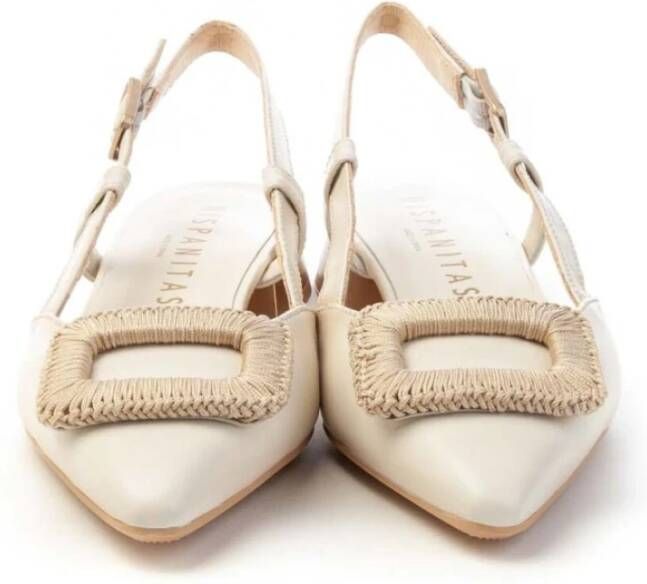 Hispanitas Leren Slingback Soho Schoen Beige Dames