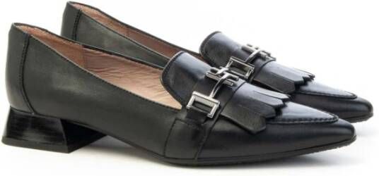 Hispanitas Loafer met Franje en Dubbele Gesp Black Dames