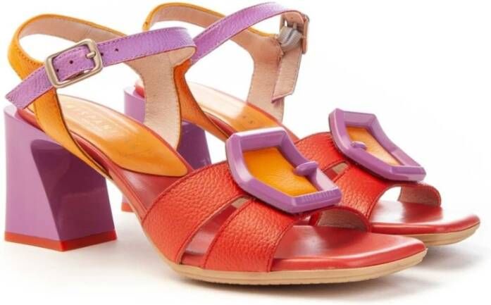 Hispanitas Mallorca Sandaal 70mm Hak Orange Dames