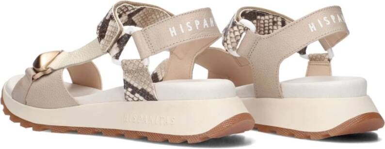 Hispanitas Platte Sandalen Beige Leer Beige Dames