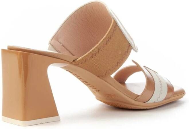 Hispanitas Sandaal met Bandjes 80mm Hak Beige Dames