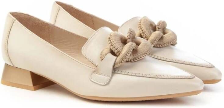 Hispanitas Soho Mocassin met Stoffen Accessoire Beige Dames