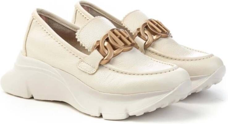 Hispanitas Spaanse Mocassin Hawaii Leer Beige Dames