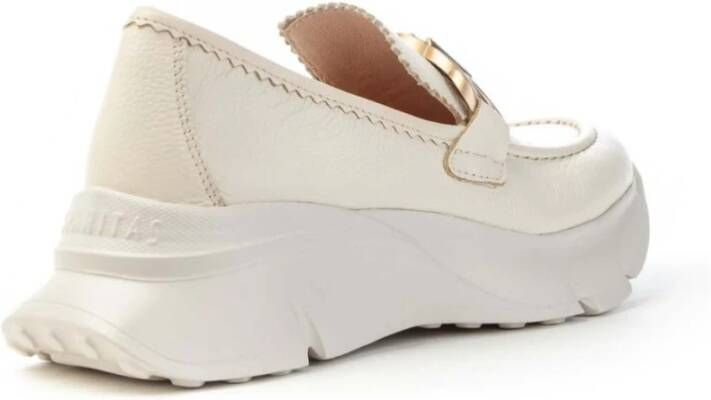 Hispanitas Spaanse Mocassin Hawaii Leer Beige Dames