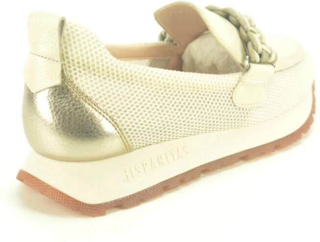 Hispanitas Sportieve Beige Loafer +Gar Combinatie Beige Dames